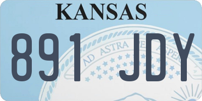 KS license plate 891JDY