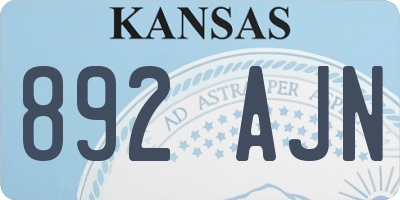 KS license plate 892AJN