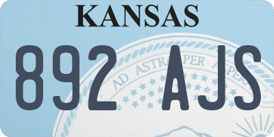 KS license plate 892AJS