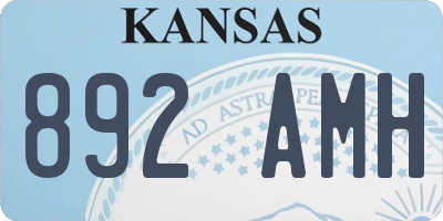 KS license plate 892AMH