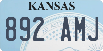 KS license plate 892AMJ
