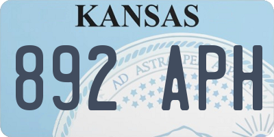 KS license plate 892APH