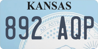 KS license plate 892AQP