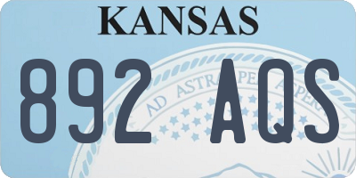 KS license plate 892AQS