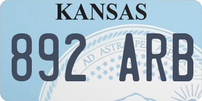 KS license plate 892ARB