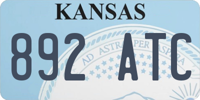 KS license plate 892ATC