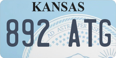 KS license plate 892ATG