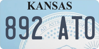 KS license plate 892ATO