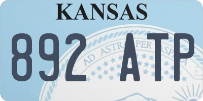 KS license plate 892ATP