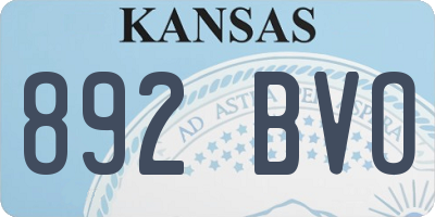 KS license plate 892BVO
