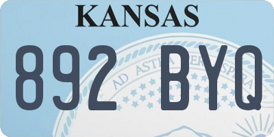 KS license plate 892BYQ