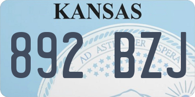 KS license plate 892BZJ