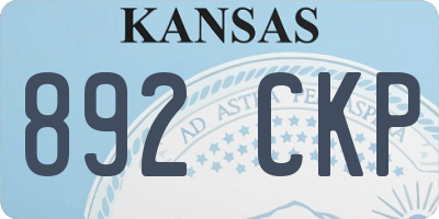 KS license plate 892CKP