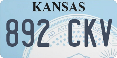 KS license plate 892CKV