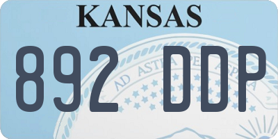 KS license plate 892DDP