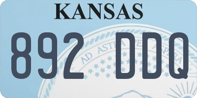 KS license plate 892DDQ