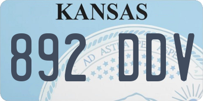 KS license plate 892DDV