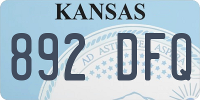KS license plate 892DFQ