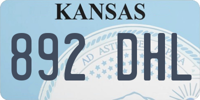 KS license plate 892DHL