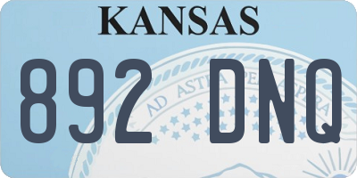 KS license plate 892DNQ