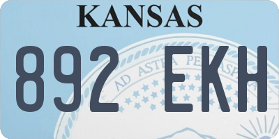KS license plate 892EKH