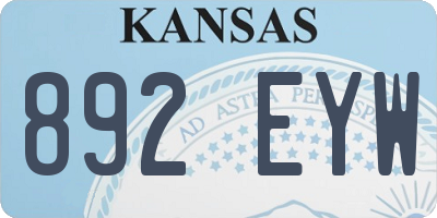 KS license plate 892EYW