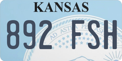 KS license plate 892FSH