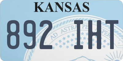 KS license plate 892IHT