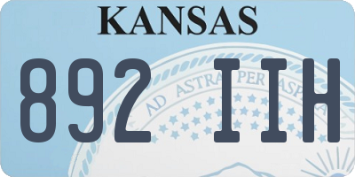 KS license plate 892IIH