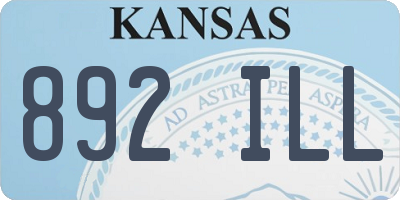 KS license plate 892ILL