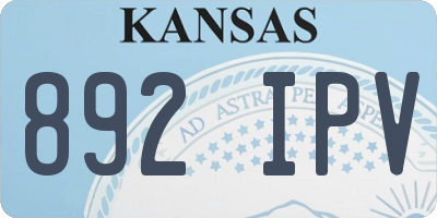 KS license plate 892IPV