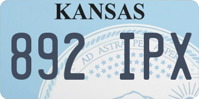 KS license plate 892IPX