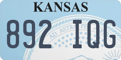 KS license plate 892IQG