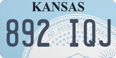 KS license plate 892IQJ