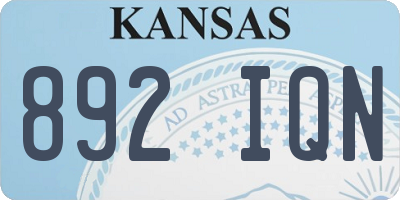 KS license plate 892IQN