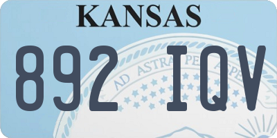 KS license plate 892IQV