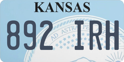 KS license plate 892IRH
