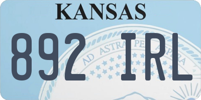 KS license plate 892IRL