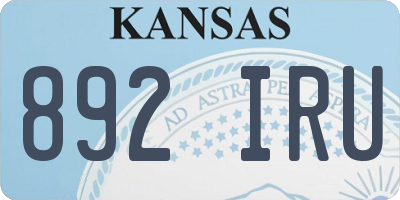 KS license plate 892IRU