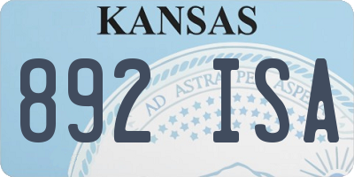 KS license plate 892ISA
