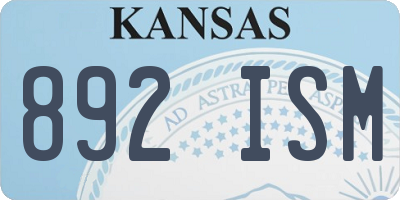 KS license plate 892ISM