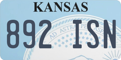 KS license plate 892ISN