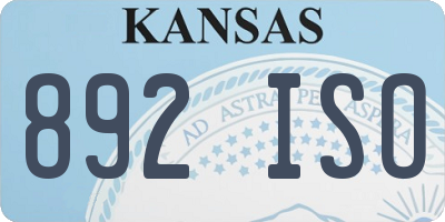 KS license plate 892ISO