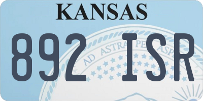 KS license plate 892ISR