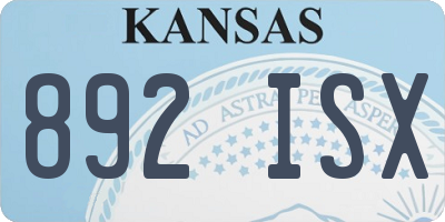 KS license plate 892ISX