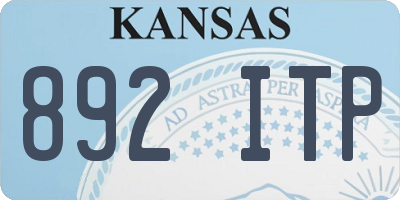 KS license plate 892ITP