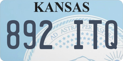 KS license plate 892ITQ