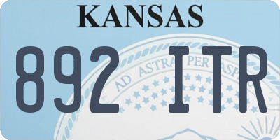 KS license plate 892ITR