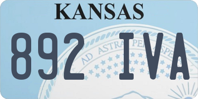 KS license plate 892IVA