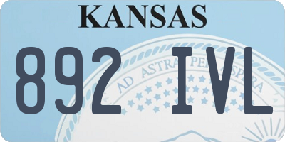 KS license plate 892IVL